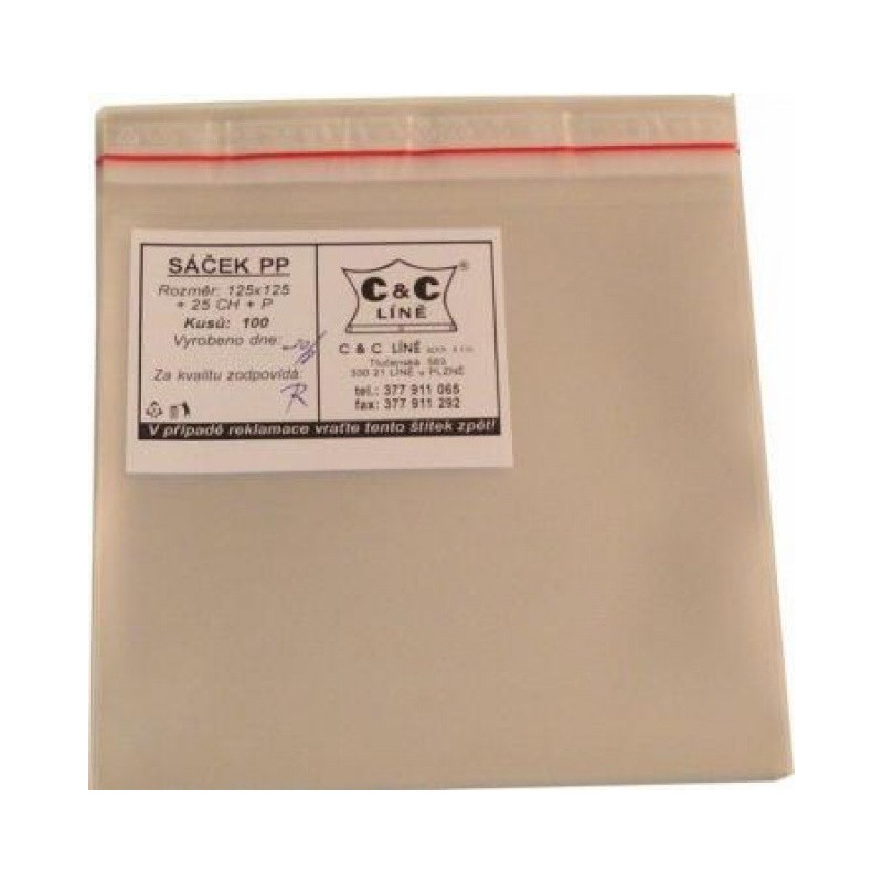 Pošetka PP 125x125+25CH+P/70µm