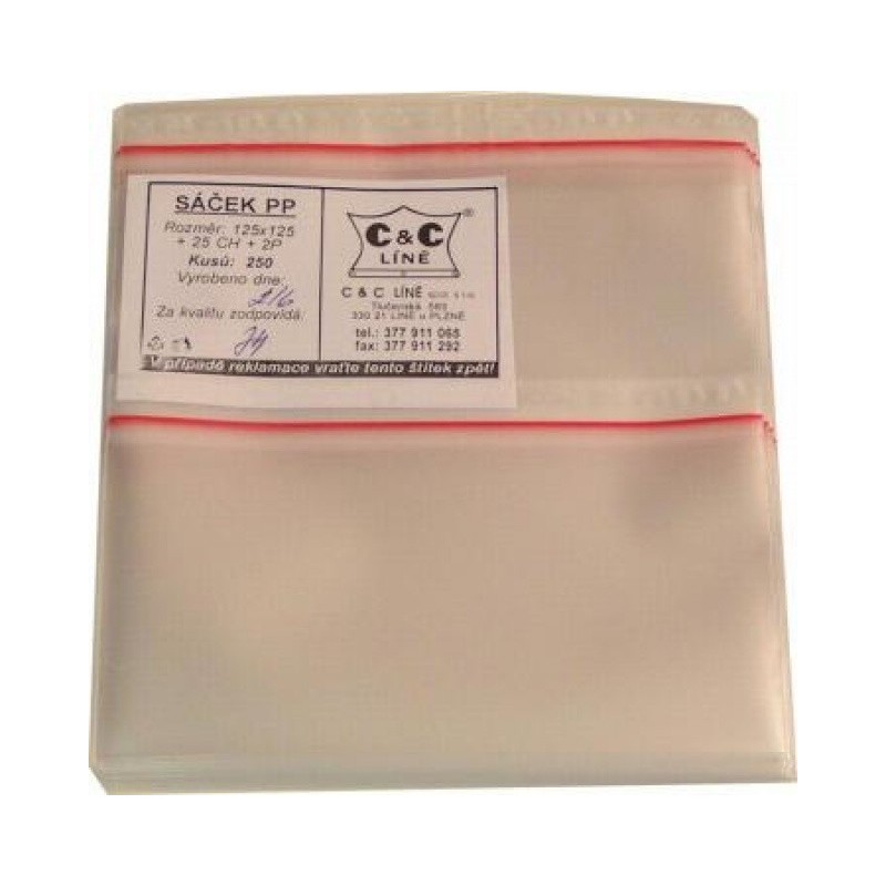 Pošetka PP 125x125+25CH+2P/70µm
